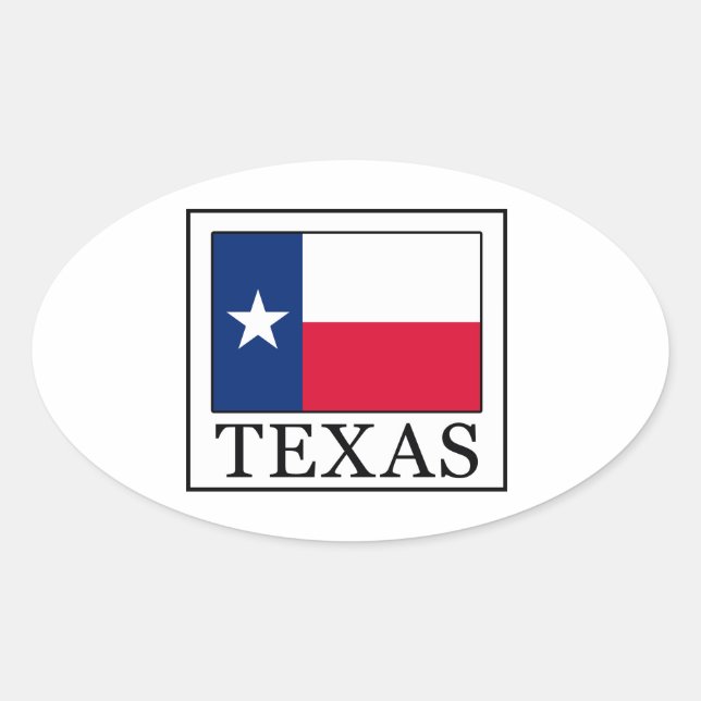 Texas Oval Sticker (Front)