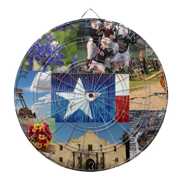 Texas Photo Mosaic Dartboard (Front)