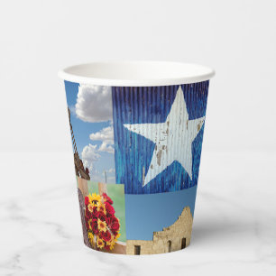 Texas Photo Mosaic Paper Cups