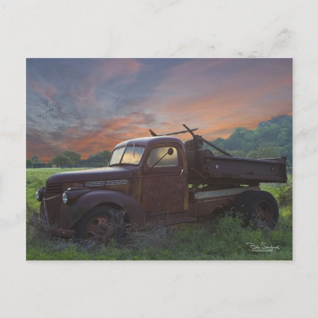 Texas pickup truck postcard (Front)