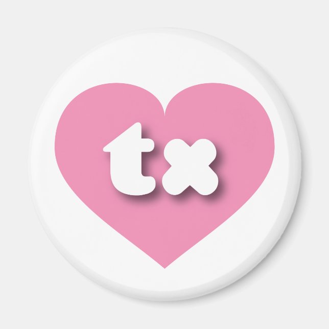 Texas pink heart - I love tx Magnet (Front)