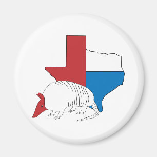 Texas Pride Armadillo Magnet