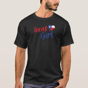 Texas Pride Cute Womens Home State Texas Girl T-Shirt