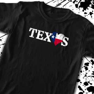 Texas Pride Love Heart Flag State Proud Texan Home T-Shirt