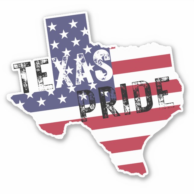 Texas Pride Rustic Tough Text American Flag State  (Front)