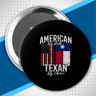 Texas Pride - Texas State Flag - American Flag 10 Cm Round Badge