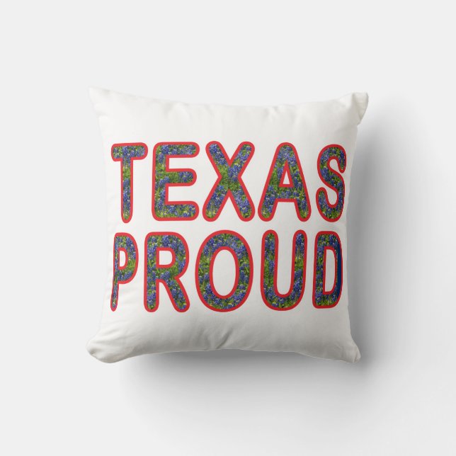 Texas Proud Bluebonnet Cushion (Front)