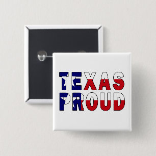 Texas Proud Flag 15 Cm Square Badge