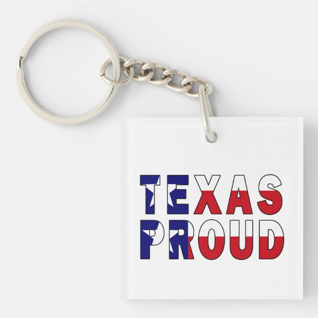 Texas Proud Flag Key Ring (Front)