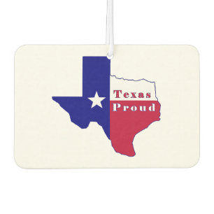 Texas Proud Flag Map Car Air Freshener