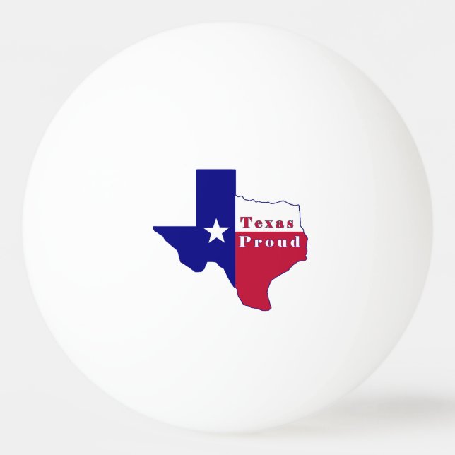Texas Proud Flag Map Ping Pong Ball (Front)