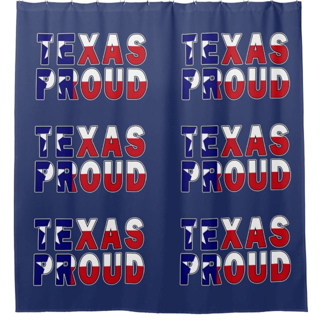 Texas Proud Flag Shower Curtain (Front)