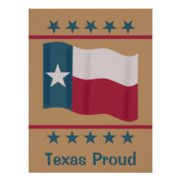 Texas Proud Lone Star Flag Stars Personalised