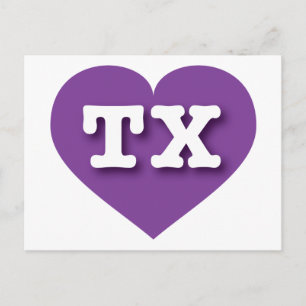 Texas Purple Heart - I love TX Postcard