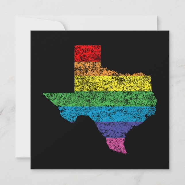 texas rainbow invitation (Front)