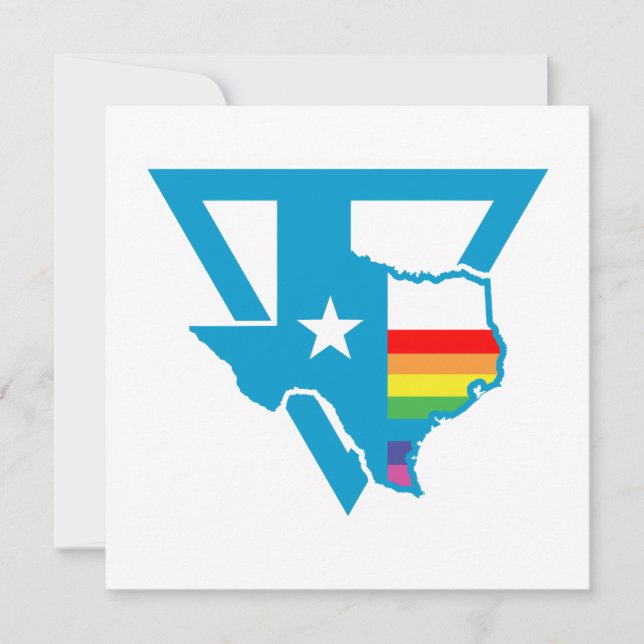 texas rainbow triangle invitation (Front)