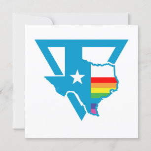 texas rainbow triangle invitation