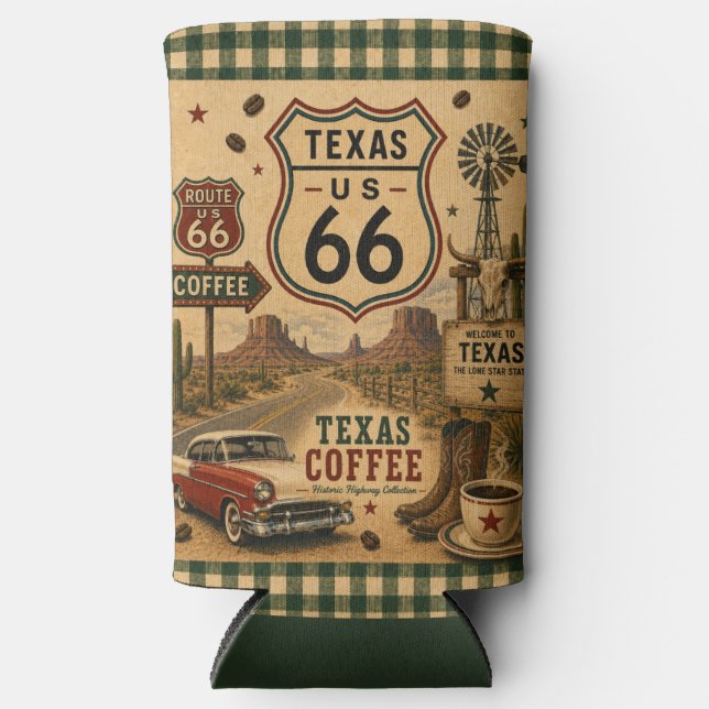 Texas Ranch Coffee Road Chill Seltzer Can Cooler (Front)