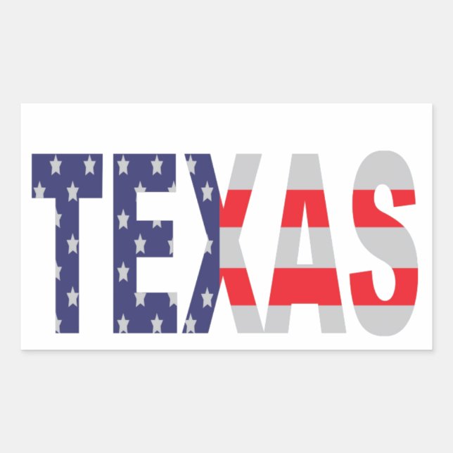 Texas Rectangular Sticker (Front)
