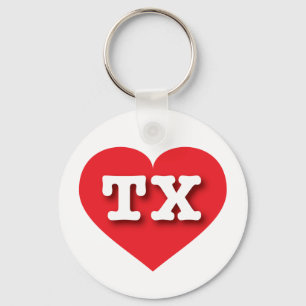 Texas Red Heart - Big Love Key Ring