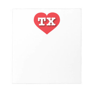Texas Red Heart - Big Love Notepad