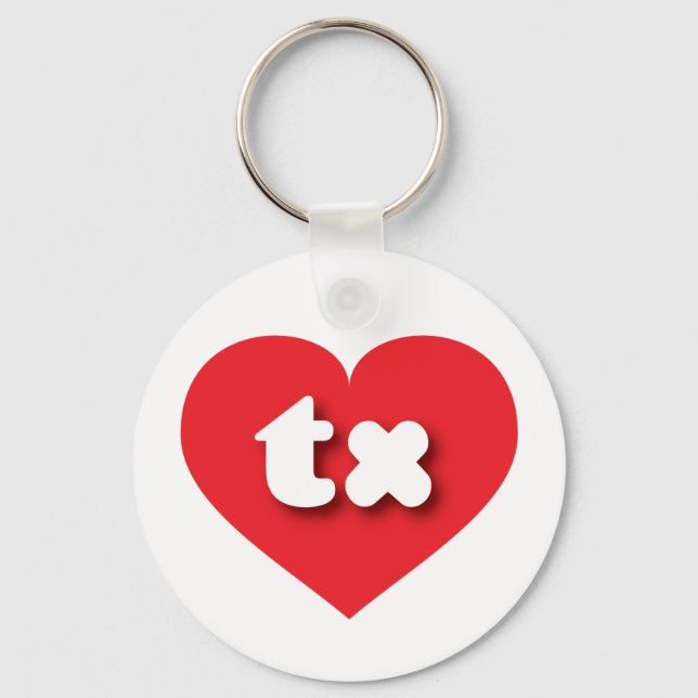 Texas red heart - I love tx Key Ring (Front)