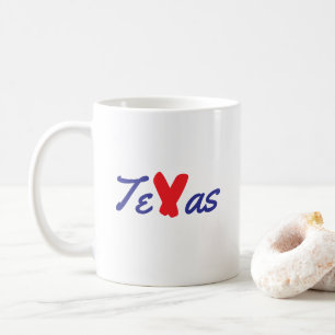 Texas - Red, White, & Blue - Patriotic Coffee Mug