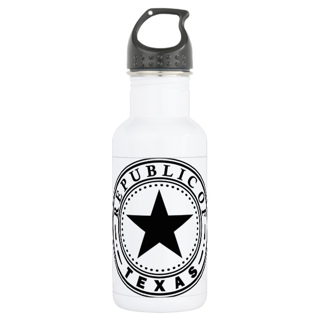Texas (Republic of Texas Seal) 532 Ml Water Bottle (Front)