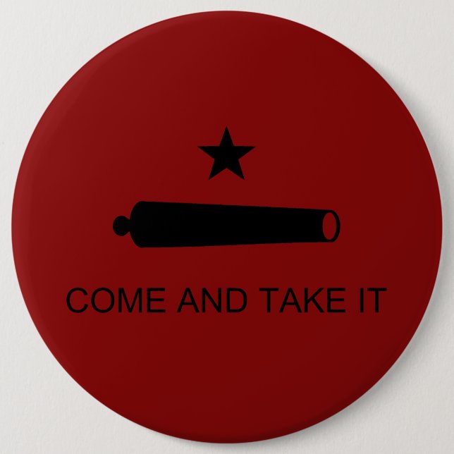 Texas Revolution Flag, Texians Militia 1835  6 Cm Round Badge (Front)