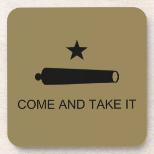 Texas Revolution Flag, Texians Militia 1835 Bever Coaster