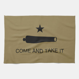 Texas Revolution Flag, Texians Militia 1835  Kitch Tea Towel