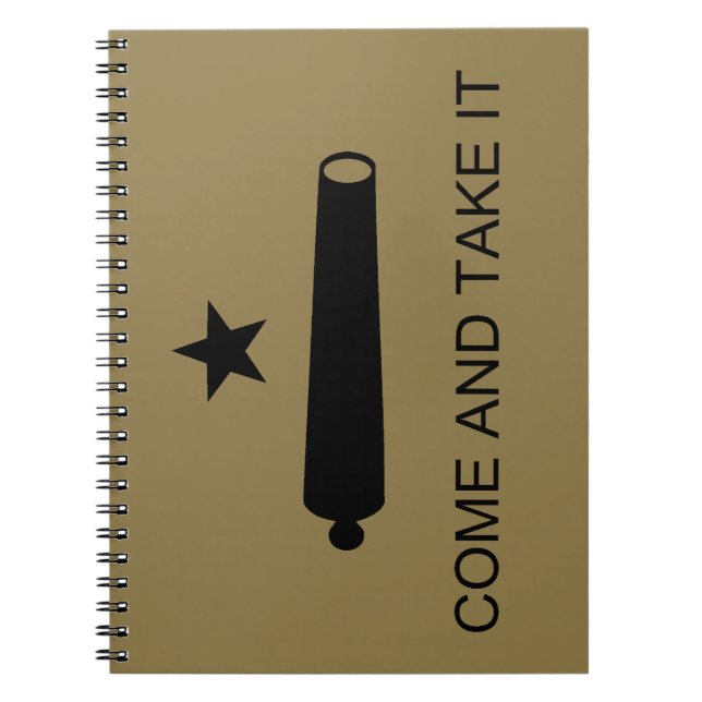 Texas Revolution Flag, Texians Militia 1835  Noteb Notebook (Front)