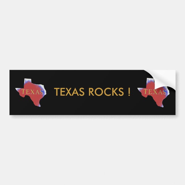 texas rocks bumper sticker (Front)