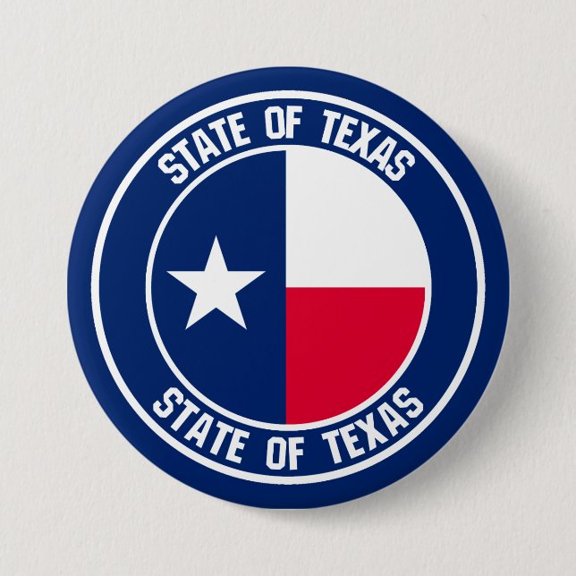 Texas Round Emblem 7.5 Cm Round Badge (Front)
