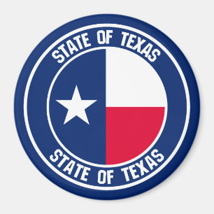 Texas Round Emblem Magnet