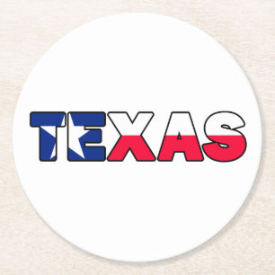 Texas Round Paper Coaster