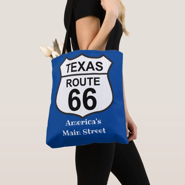 Texas Route 66 America's Main Street Women's  Tote (Close Up)