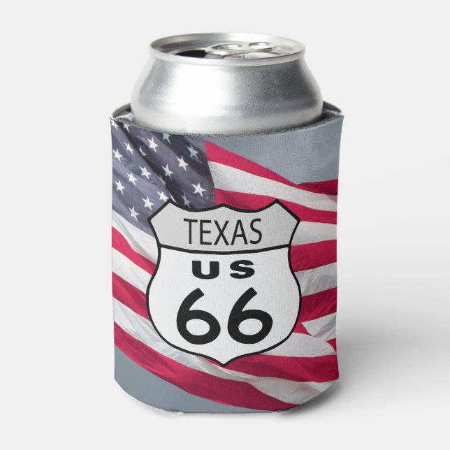Texas Route 66 Can Cooler (Can Front)