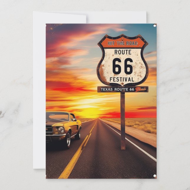 Texas Route 66 Festival Invitation (Front)