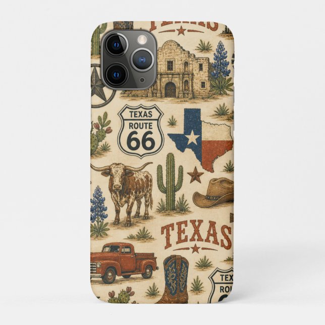 Texas Route 66 Pocket Rodeo Case-Mate iPhone Case (Back)