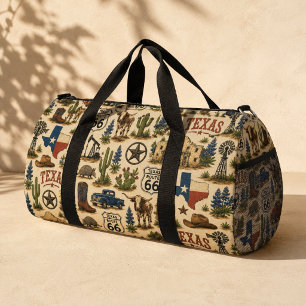 Texas Route 66 Weekend Rodeo Duffle Bag