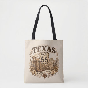 Texas Route 66 Western Road Trip Spirit Tote Bag