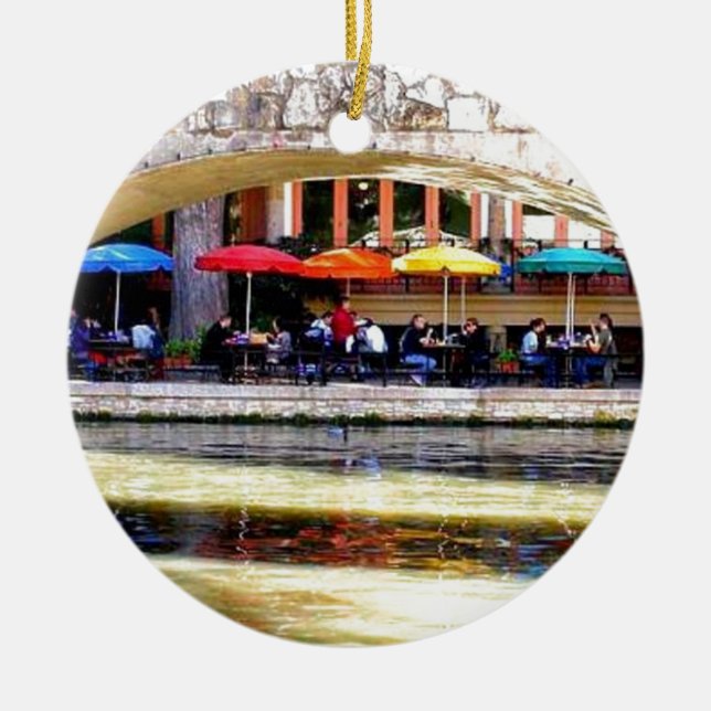 TEXAS - SAN ANTONIO 2 CERAMIC TREE DECORATION (Front)