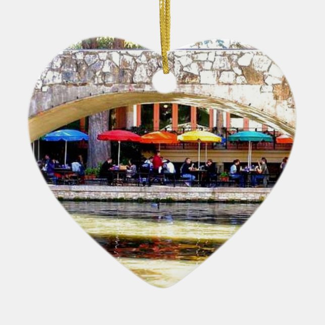 TEXAS - SAN ANTONIO 2 CERAMIC TREE DECORATION (Front)