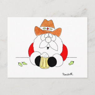 Texas Santa Christmas Postcard