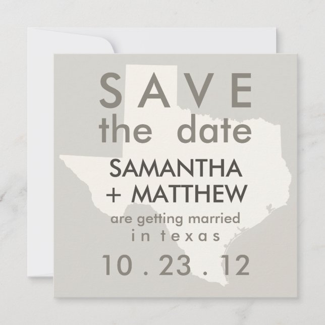 Texas Save the Date Cards (Front)