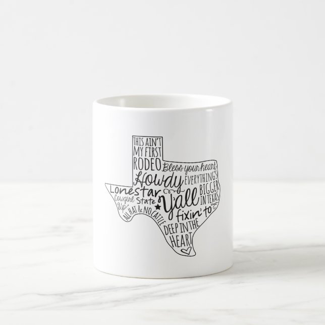 Texas Sayings Y'all Coffee Mug (Center)