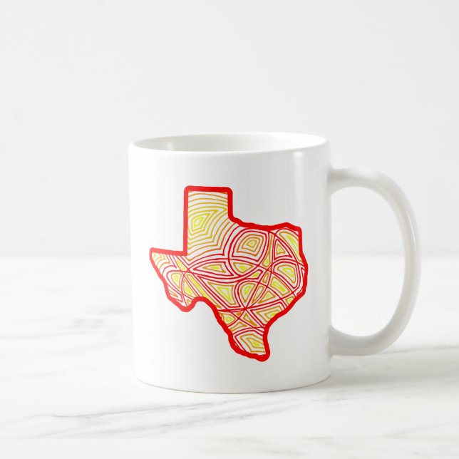 Texas Scribbleprint Coffee Mug (Right)