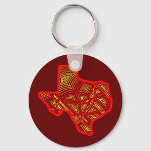 Texas Scribbleprint Key Ring