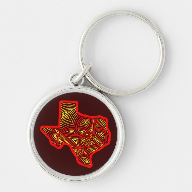 Texas Scribbleprint Key Ring (Front)